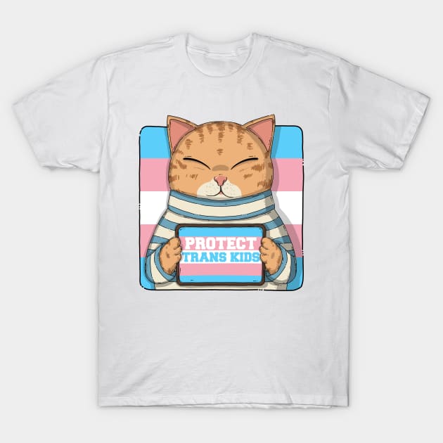 Protect Trans Kids T-Shirt by Japanese Neko